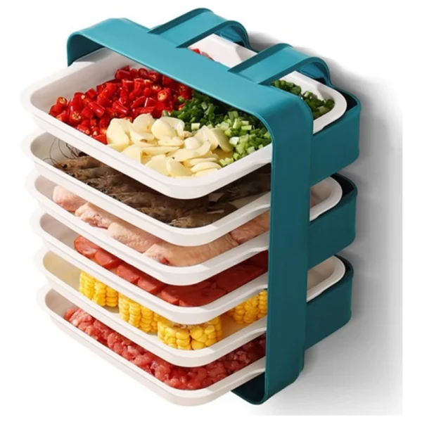 Plastic 6 Layer Kitchen Rack Stand (Blue)