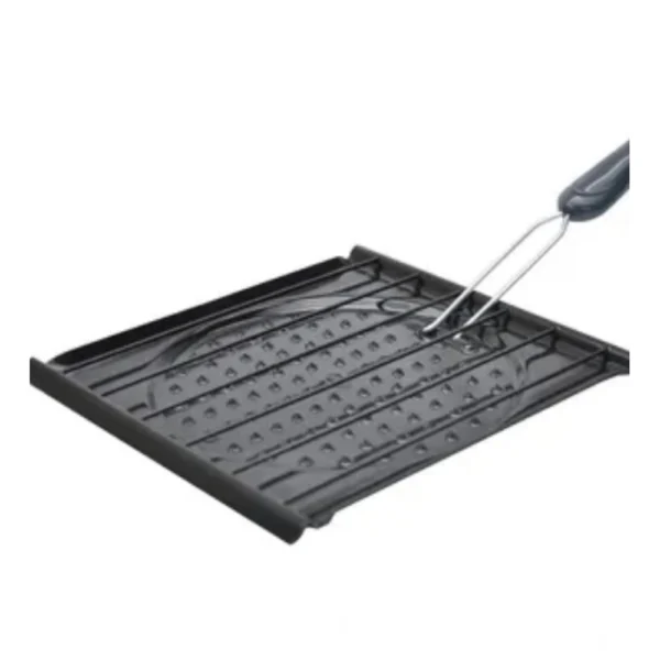 Steel Toaster Grill with Foldable Handle Easy to Stainless Steel (Black) - Image 3