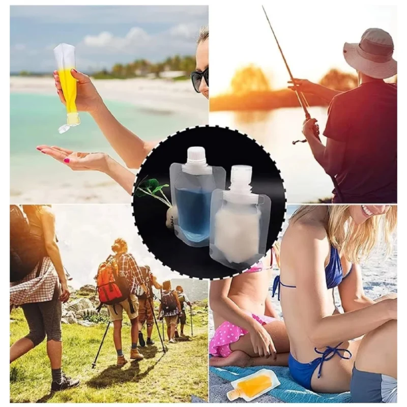 Alternative view of 6Pcs Plastic Reusable Refillable Squeeze Lotion Bag (White)