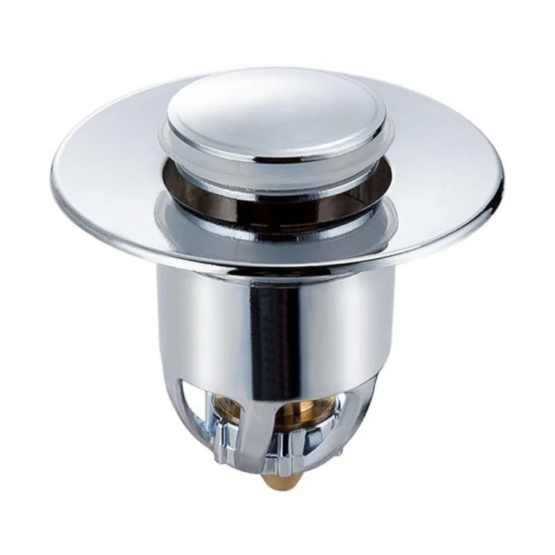 Plastic Stainless Steel Pop-Up Sink Stopper (Silver)