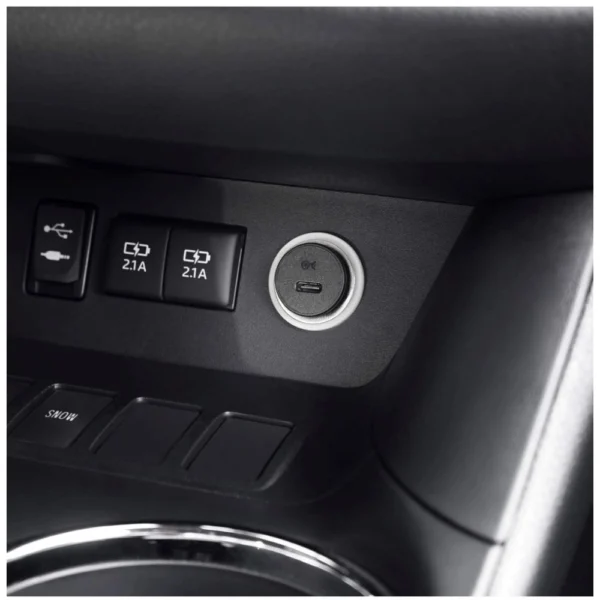 Plastic USB-C Car Charger Adapter (Black) - Image 2
