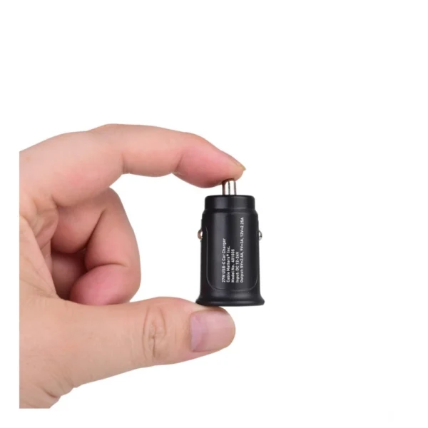 Plastic USB-C Car Charger Adapter (Black) - Image 3