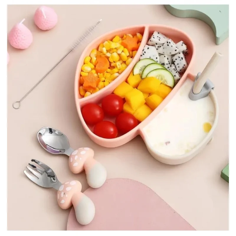 Silicon Mushroom Children Plate Tablewar (Multicolor)