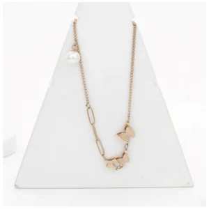 Women's Stainless Steel Butterfly Pendent Delicate Chain (Gold Plated)