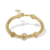 Stainless Steel Unisex Gold Freesize Stainless Steel Loose Bracelet (Gold Plated)