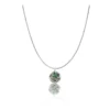Women's Stainless Steel Galaxy Pendent Delicate Chain (Silver Plated)
