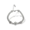 Stainless Steel Unisex Silver Freesize Stainless Steel Loose Bracelet (Silver Plated)