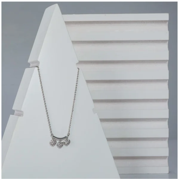 Women's Stainless Steel Imported Stanless Steel Heart Pendent Chain (Silver Plated) - Image 3