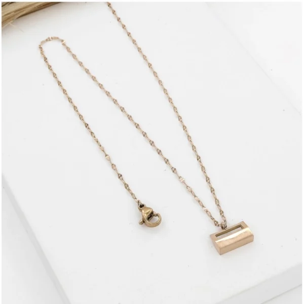 Women's Stainless Steel Mini Suitcase Pendent Delicate Chain (Gold Plated) - Image 2