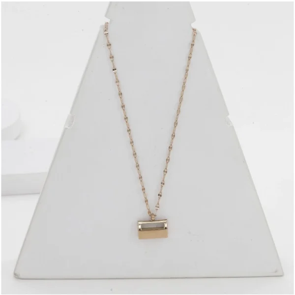 Women's Stainless Steel Mini Suitcase Pendent Delicate Chain (Gold Plated)