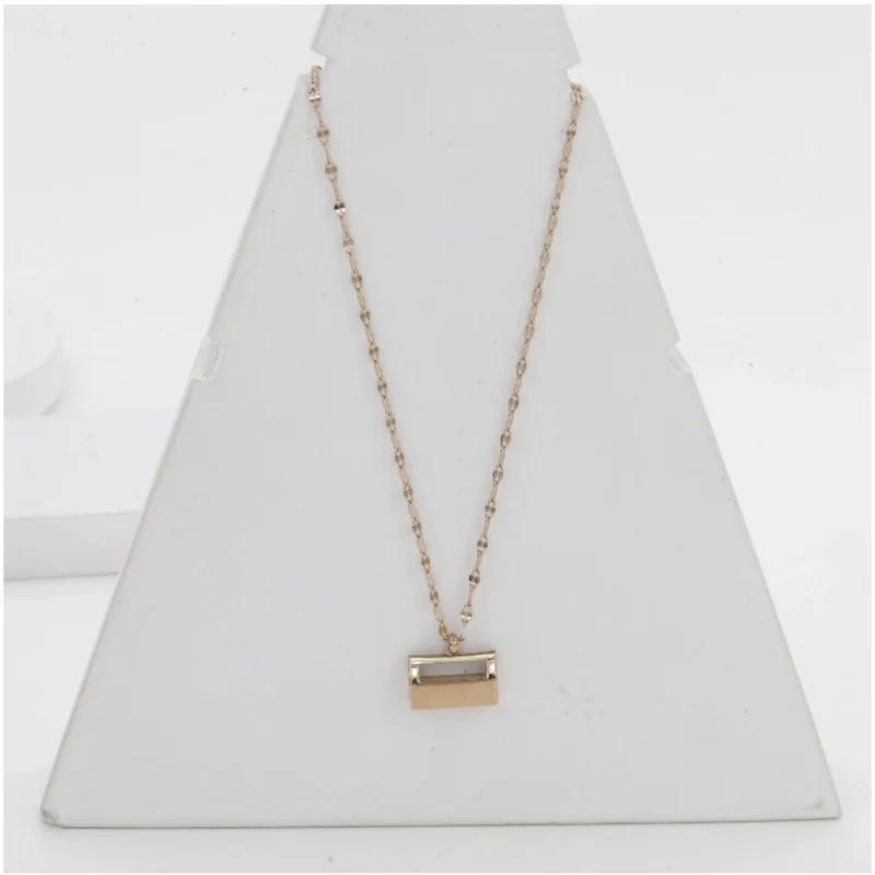 Women's Stainless Steel Mini Suitcase Pendent Delicate Chain (Gold Plated)