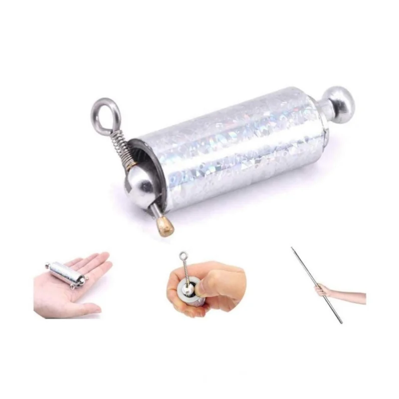 Metal Rod Magic Stick Silver Appearing Cane Metal Steel Stick (Silver)