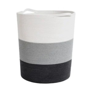 Cotton Laundry Basket Pack of 1 Storage Basket For Clothes (Multicolor)