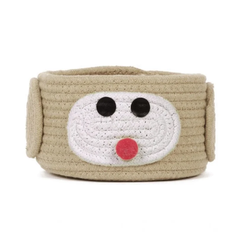 Cotton Pen Holder Inch Pack of 1 Storage Basket For Clothes (Beige)