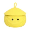 Cotton Gudda Pack of 1 Storage Basket For Clothes (Yellow)