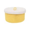 Cotton Box White Lid Inch Pack of 1 Storage Basket For Clothes (Yellow)