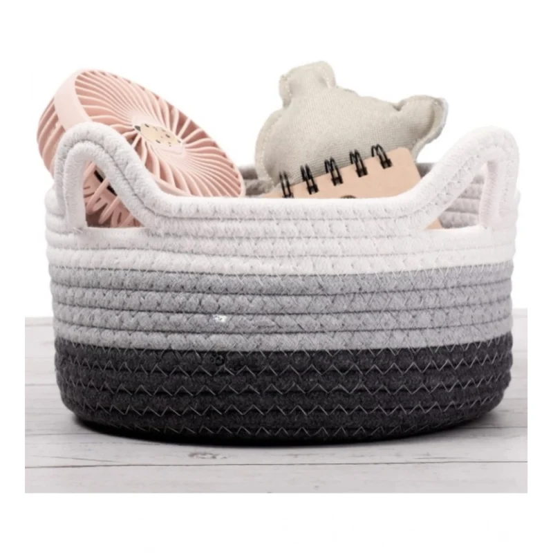 Cotton Cat Basket Inch Pack of 1 Storage Basket For Clothes (Multicolor)