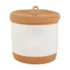 Cotton Basket Pack of 1 Storage Basket For Clothes (White)