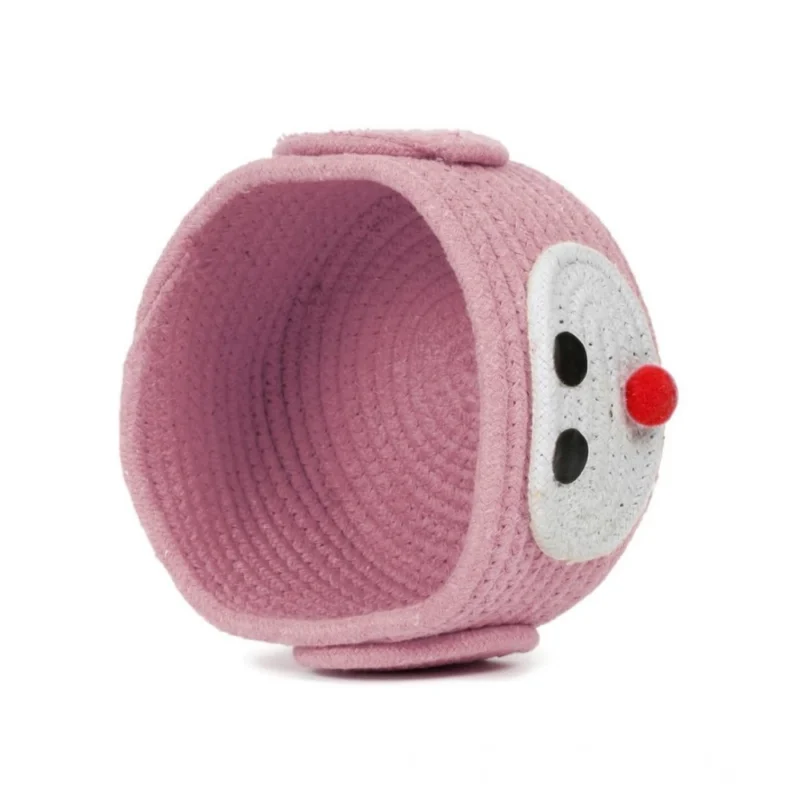 Alternative view of Cotton Pen Holder Pack of 1 Storage Basket For Clothes (Pink)