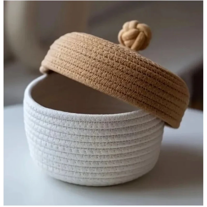 Alternative view of Cotton Box Beige lid Pack of 1 Storage Basket For Clothes (White)