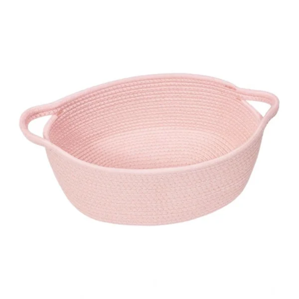 Cotton Baby Gift Basket Pack of 1 Storage Basket For Clothes (Pink)