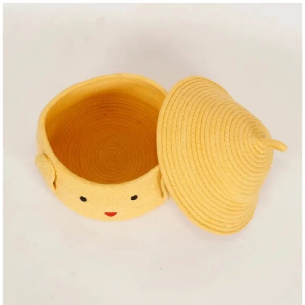 Cotton Gudda Pack of 1 Storage Basket For Clothes (Yellow) - Image 2