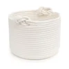 Cotton White Inch Pack of 1 Storage Basket For Clothes (White)