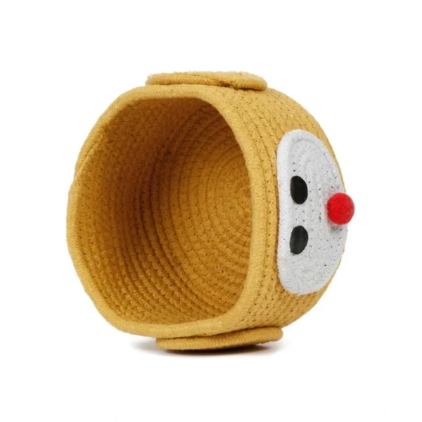 Cotton Pen Holder Pack of 1 Storage Basket For Clothes (Yellow) - Image 2