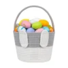 Cotton Toy Bucket Pack of 1 Storage Basket For Clothes (Grey)