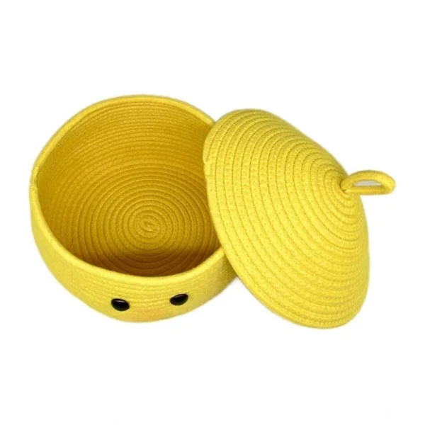 Cotton Gudda Pack of 1 Storage Basket For Clothes (Yellow) - Image 3