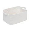 Cotton Basket Pack of 1 Storage Basket For Clothes (White)