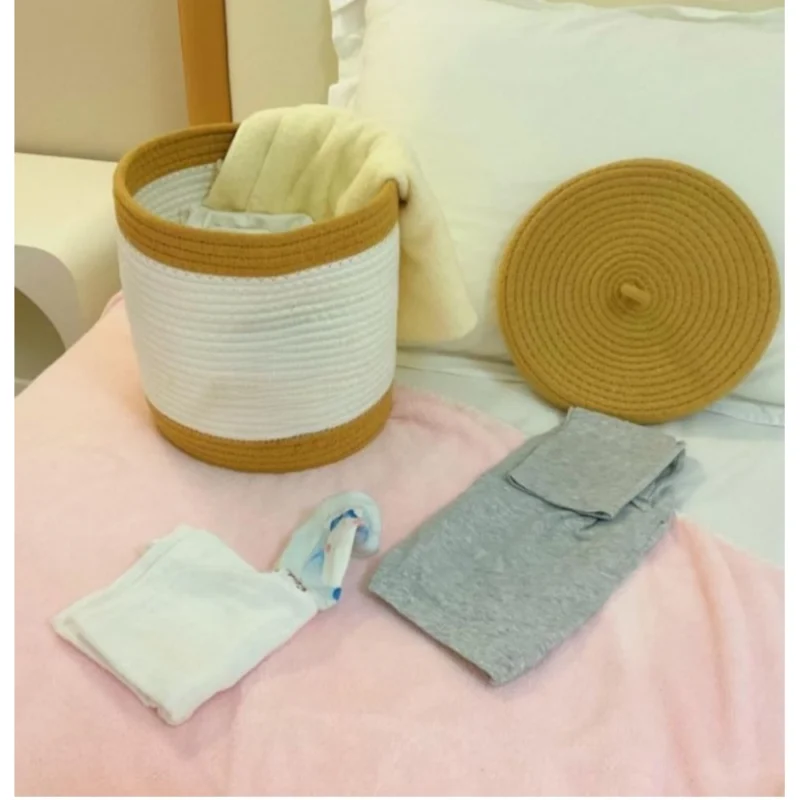 Alternative view of Cotton Basket Pack of 1 Storage Basket For Clothes (White)