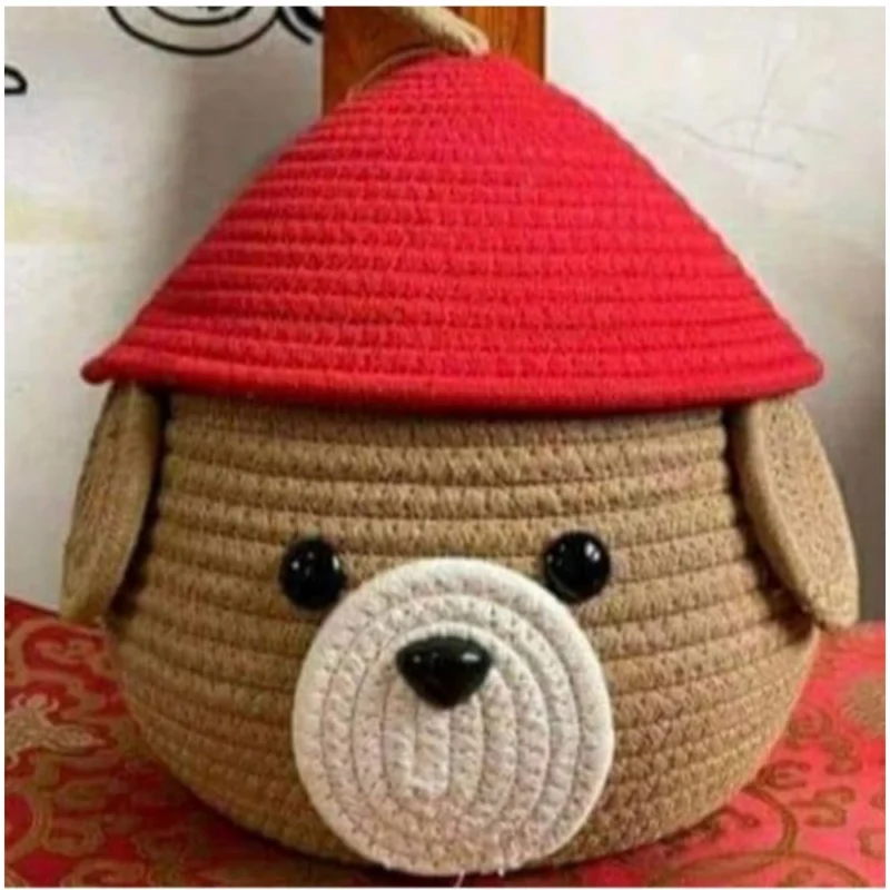 Alternative view of Cotton Gudda Pack of 1 Storage Basket For Clothes (Brown)