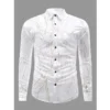 Men's Casual PollyCotton Textured Full Sleeve Collar Shirt (Green)