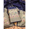 Women's Banarasi Silk Printed Unstitched Salwar Suit Material With Dupatta (Navy Blue, 3Mtrs)