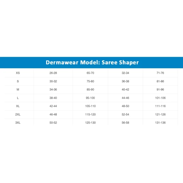 Dermawear Women's 4D Stretch Saree Shapewear (White) - Image 4