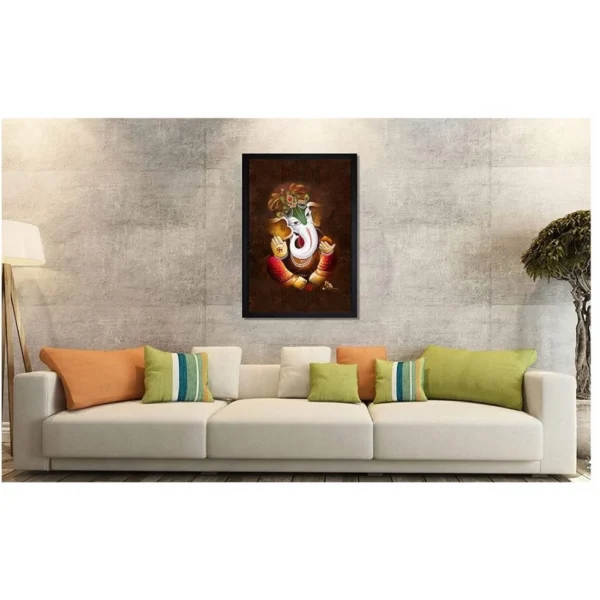Ganesh Photo with Synthetic Photo Frame? (Multicolor) - Image 2