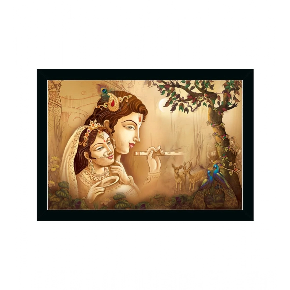 Fashion Radha Krishna Painting with Synthetic Photo Frame (Multicolor) main image 1