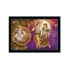 Beautiful Radha Krishna Vinyl Sparkle Coated with Synthetic Photo Frame (Multicolor)