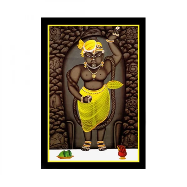Shrinathji Painting with Synthetic Photo Frame (Multicolor)