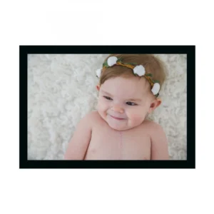 Baby Photo Painting with Synthetic Photo Frame (Multicolor)