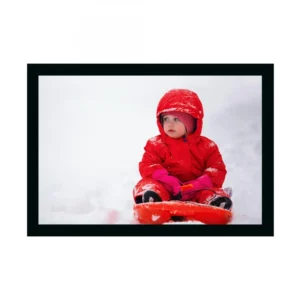 Baby Photo Painting with Synthetic Photo Frame (Multicolor)