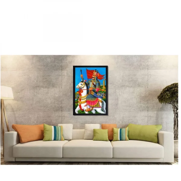 Maharana Pratap Painting with Synthetic Photo Frame (Multicolor) - Image 2