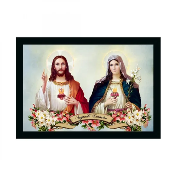 Lord Jesus Christ Painting with Synthetic Photo Frame (Multicolor)