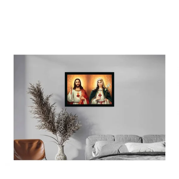 Jesus Christ Painting with Synthetic Photo Frame (Multicolor) - Image 2