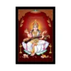Saraswati Maa Painting with Synthetic Photo Frame (Multicolor)