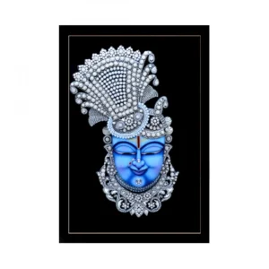Shrinathji Painting with Synthetic Photo Frame (Multicolor)