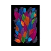 Dark Autumn Leaves Painting with Synthetic Photo Frame (Multicolor)