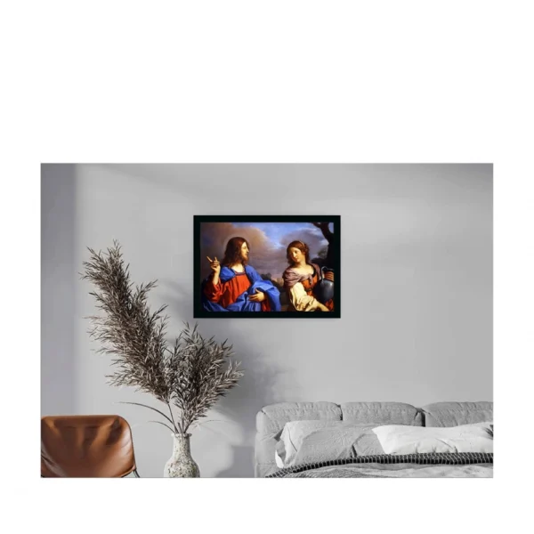 Jesus Christ Painting with Synthetic Photo Frame (Multicolor) - Image 2