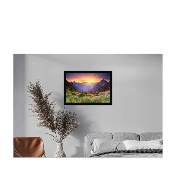 Natural Scenery Painting with Synthetic Photo Frame (Multicolor) - Image 2